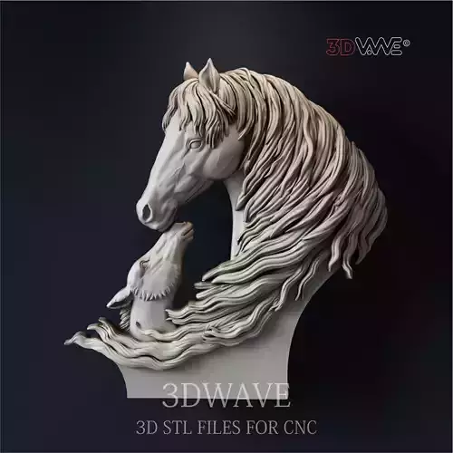 HORSES 3d stl files for CNC