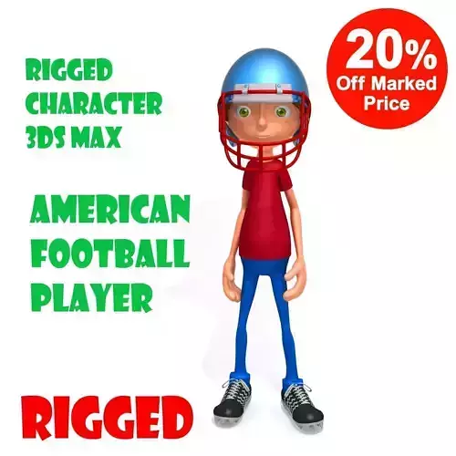 American football player 3D model