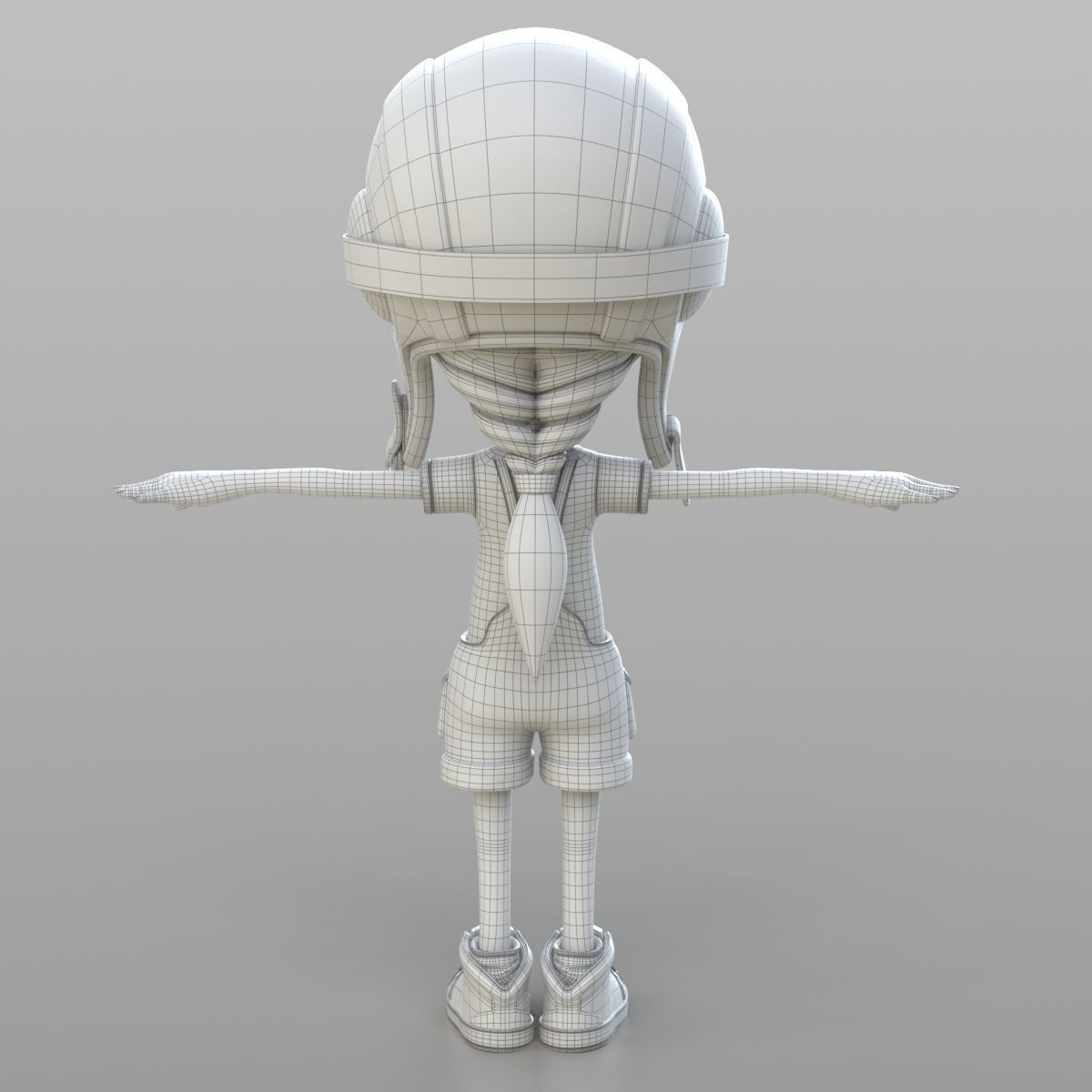 Cartoon Pilot Little Loli 3D model_7