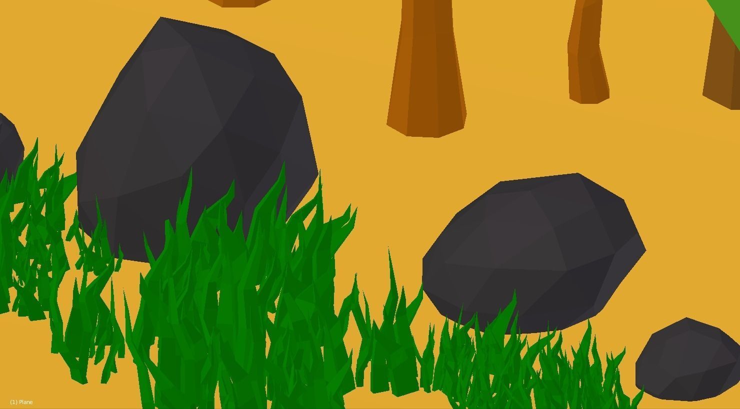 Low Poly Pack desert with trees and grass Low-poly 3D model_2