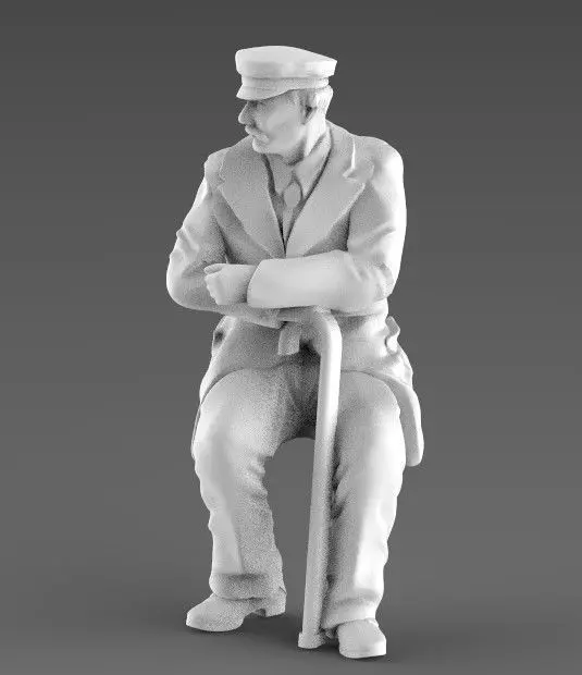 old man 3d model 3D print model_0