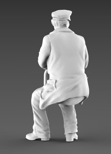 old man 3d model 3D print model_5