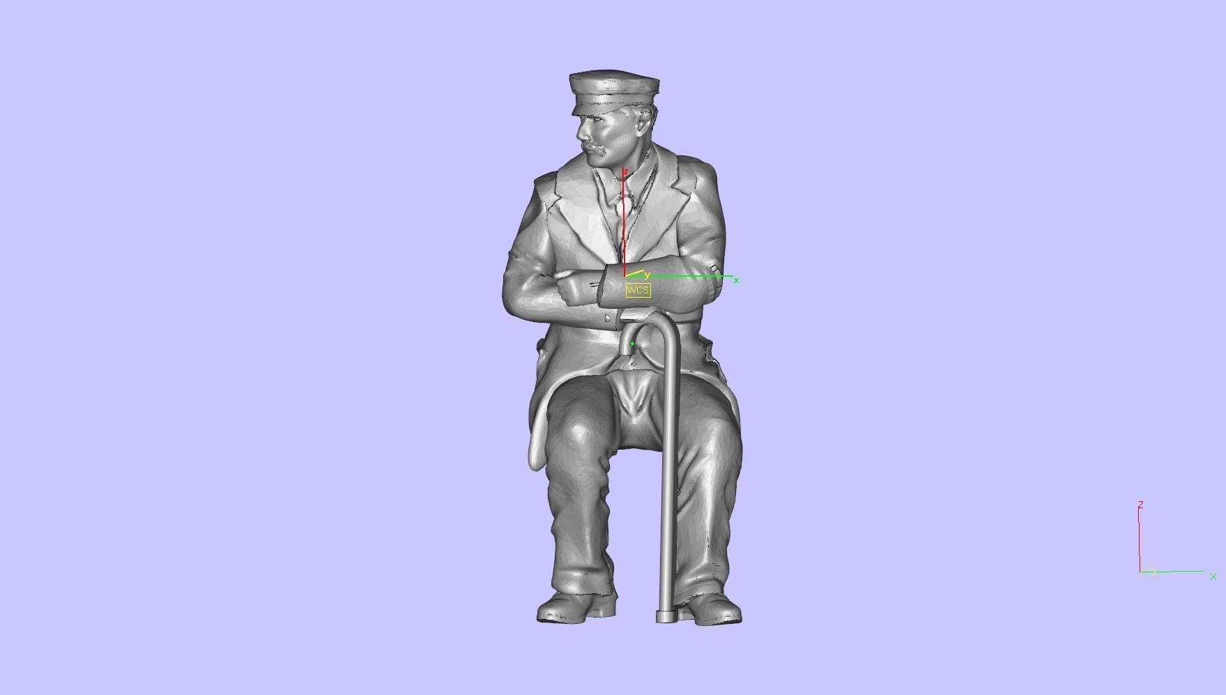 old man 3d model 3D print model_1