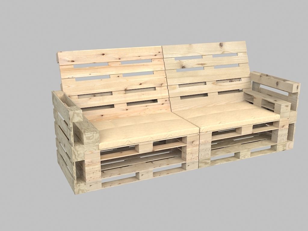 Pallet Sofa 3D model_1