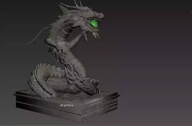 dragon statue of with eyes
