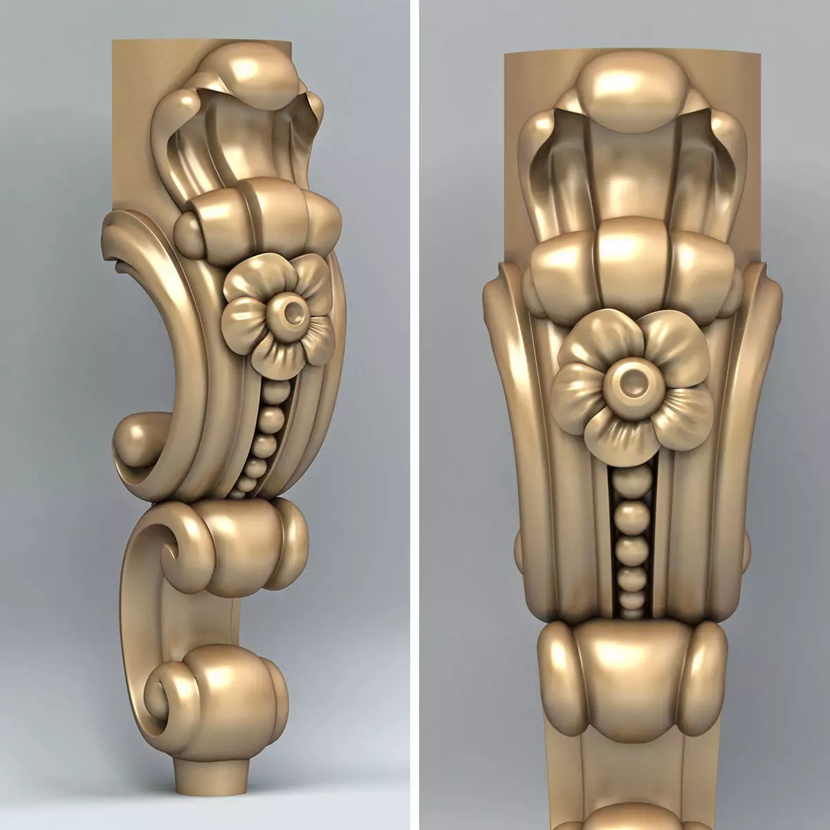 Furniture leg 013 3D model_0