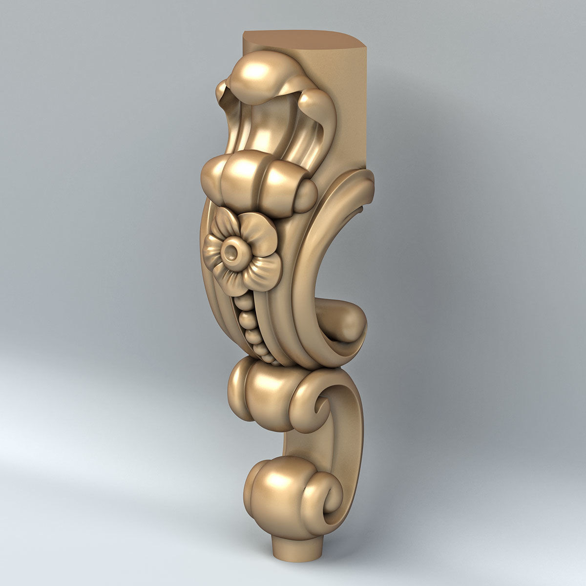 Furniture leg 013 3D model_4