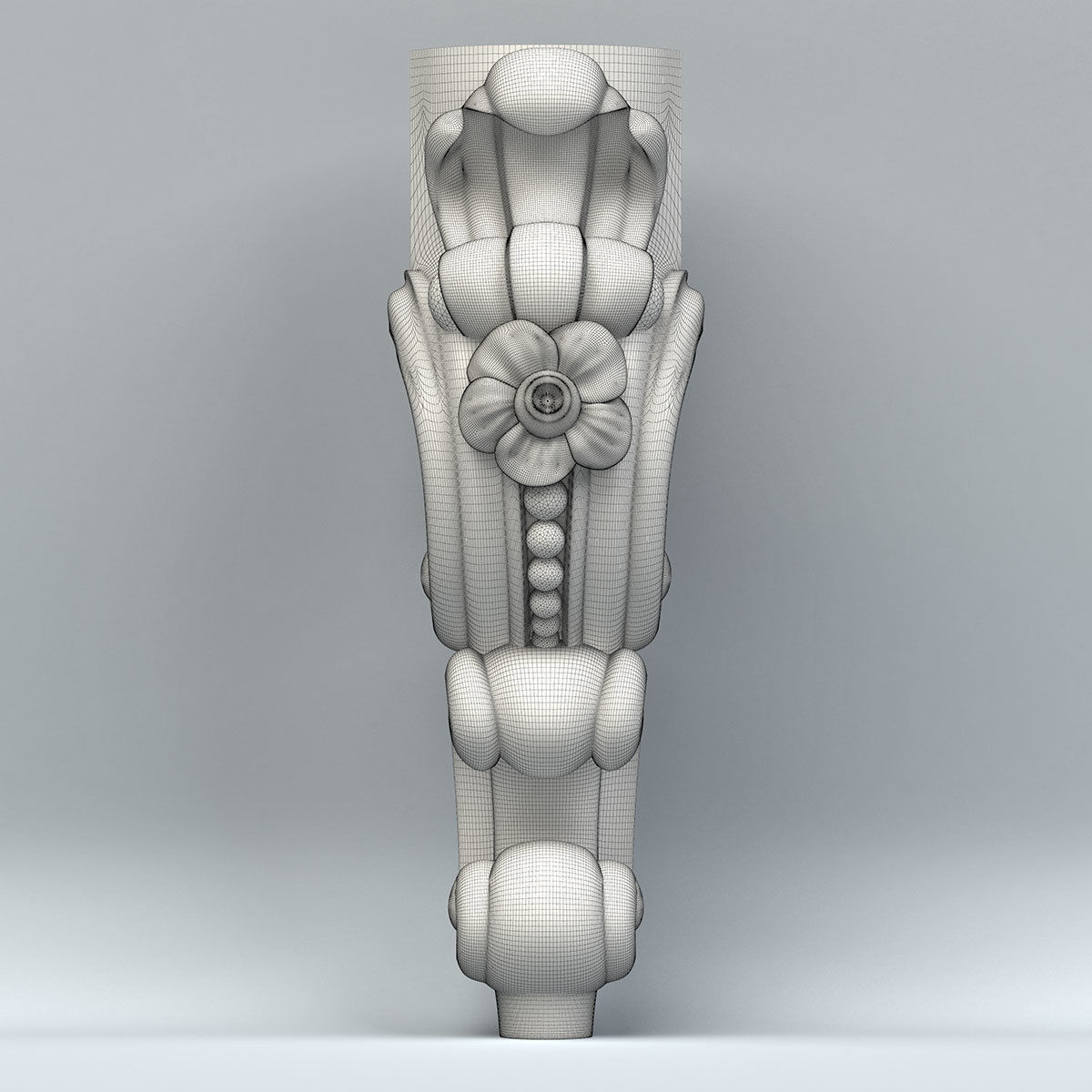 Furniture leg 013 3D model_5