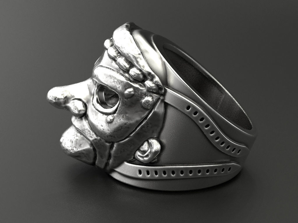 Ring Mask of a Merchant God 3D print model_2
