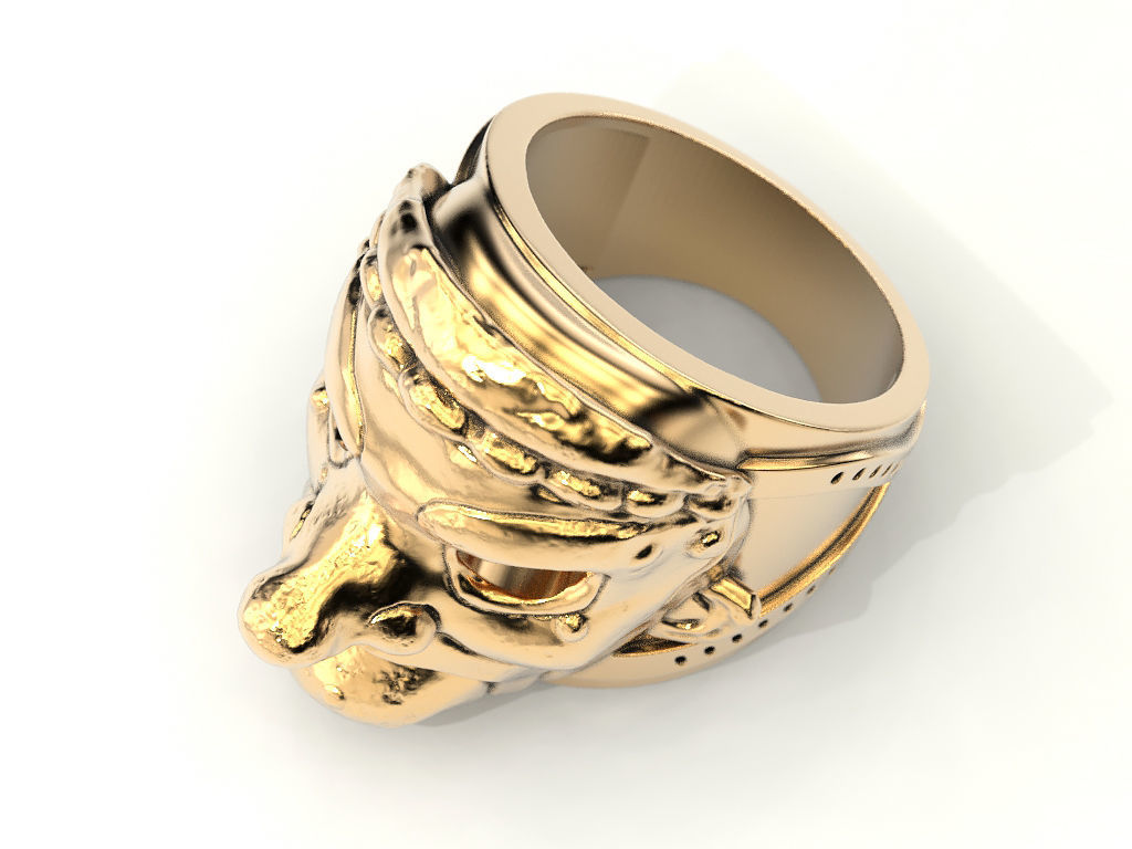 Ring Mask of a Merchant God 3D print model_6