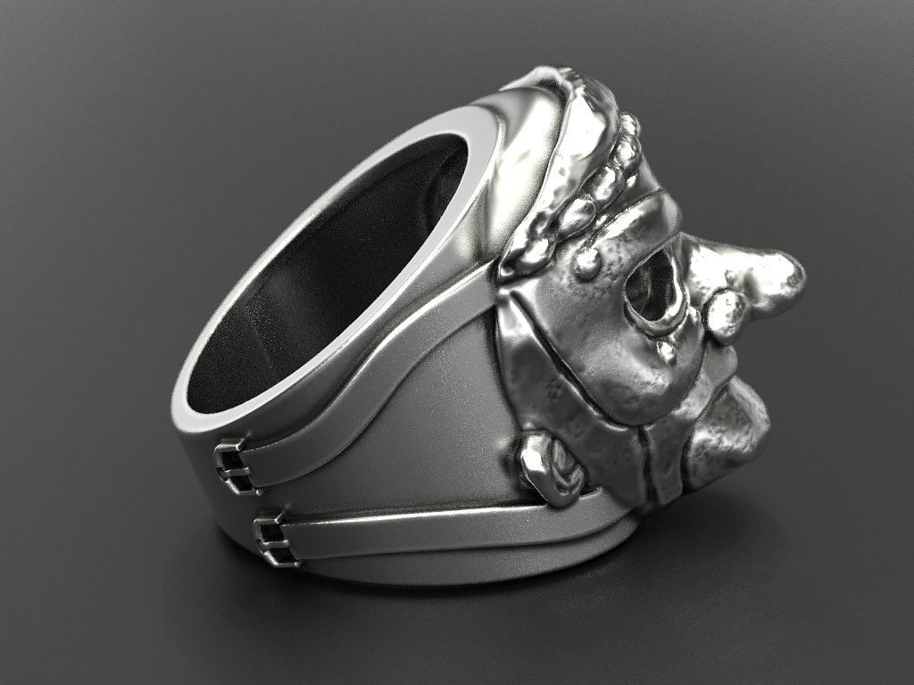 Ring Mask of a Merchant God 3D print model_4