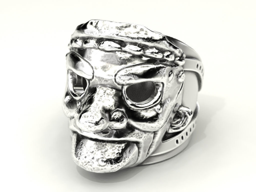 Ring Mask of a Merchant God 3D print model_7