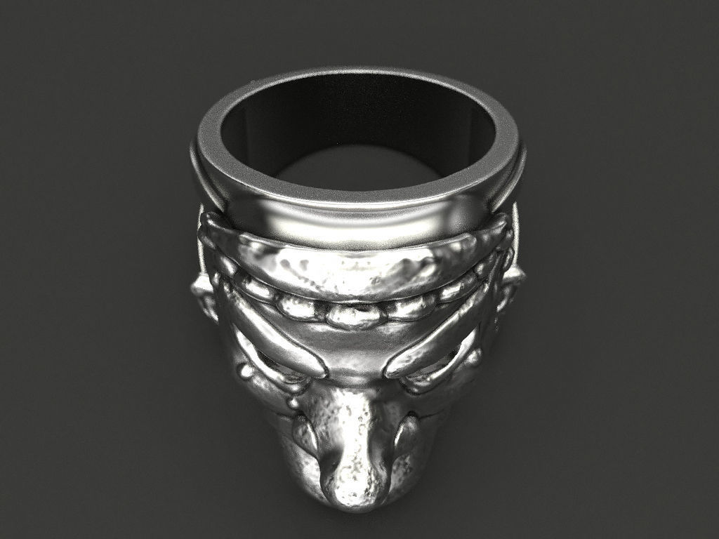 Ring Mask of a Merchant God 3D print model_3