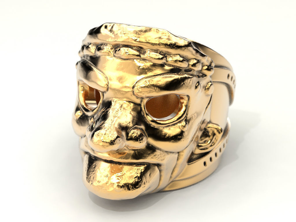 Ring Mask of a Merchant God 3D print model_5