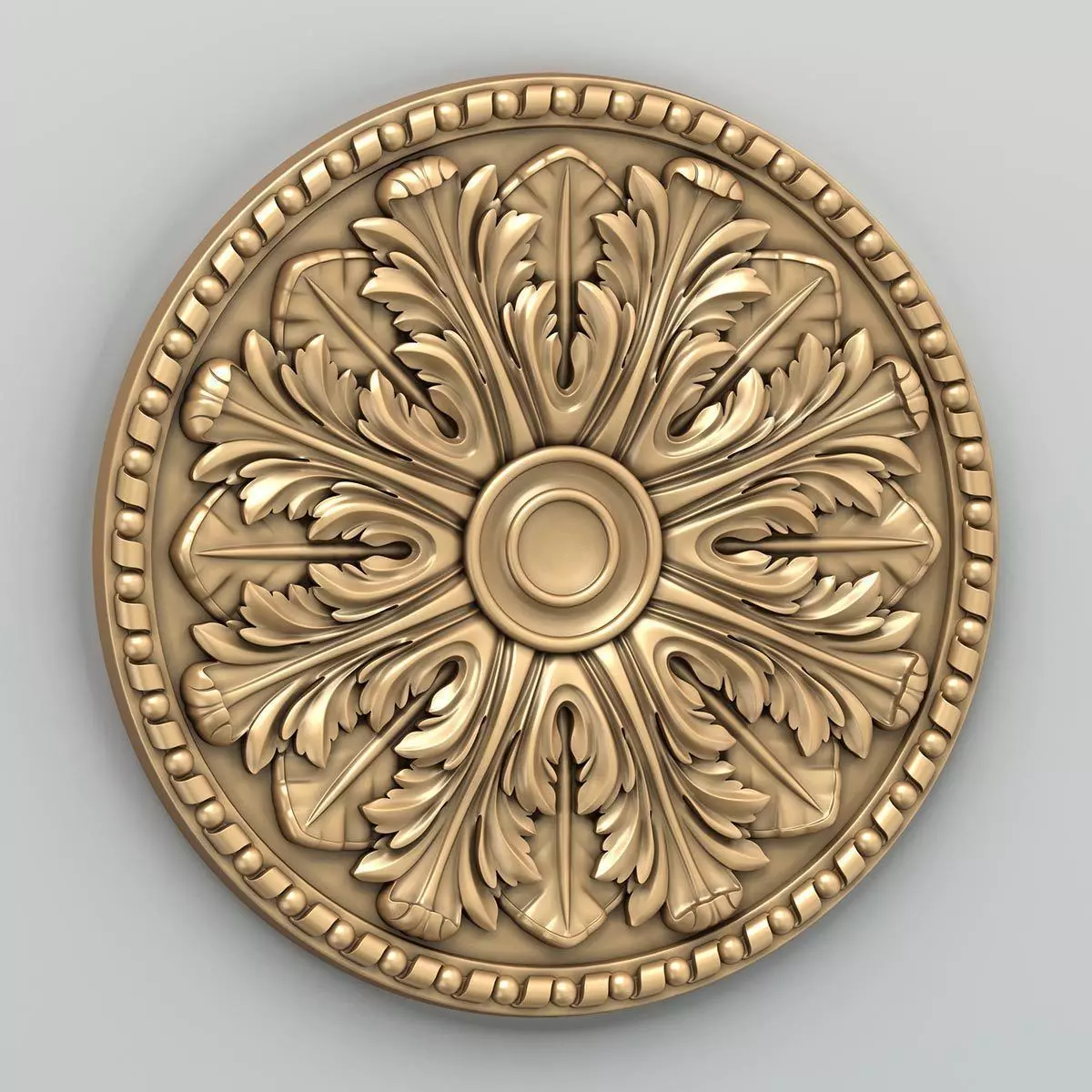 Round rosette 014 3D model_0