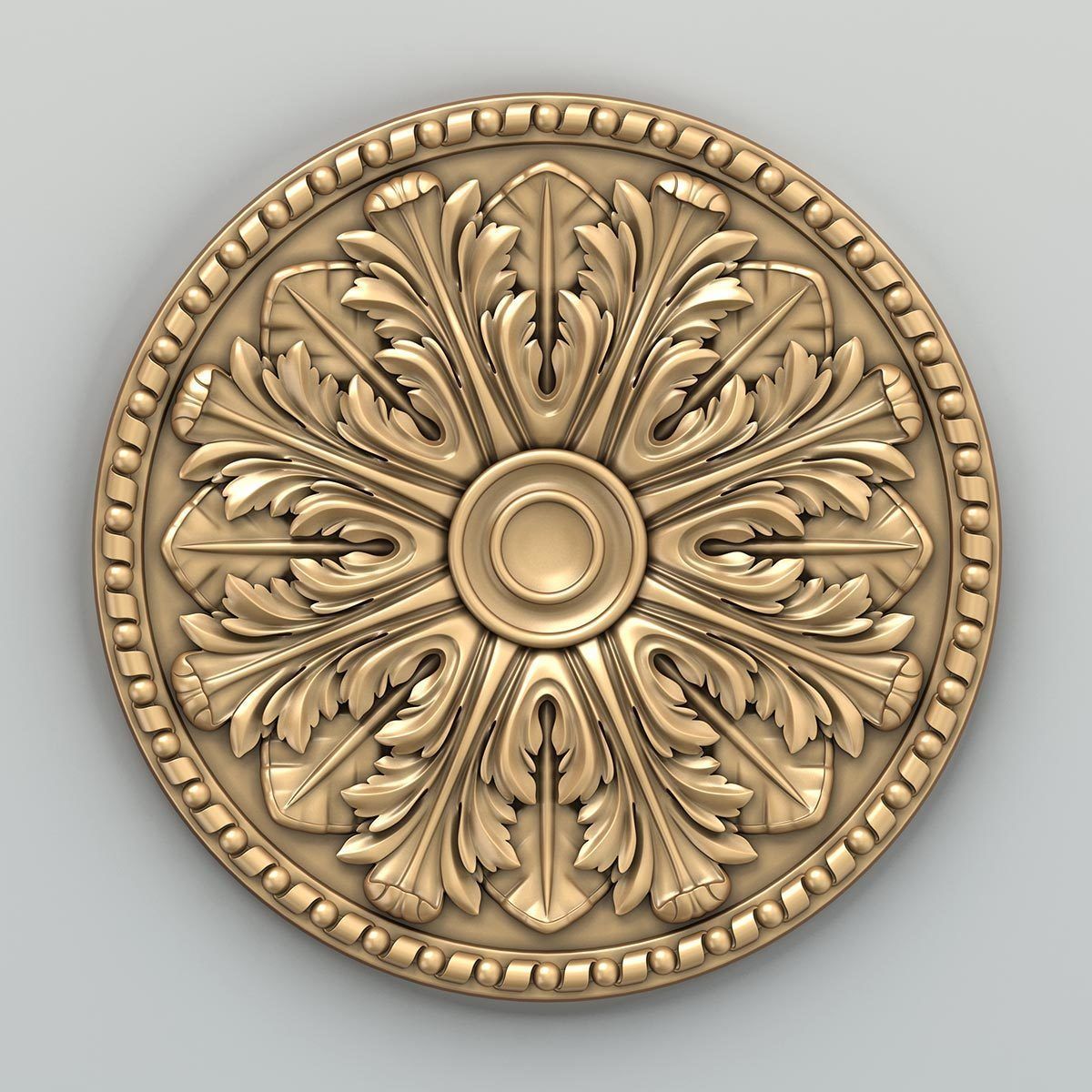 Round rosette 014 3D model_1