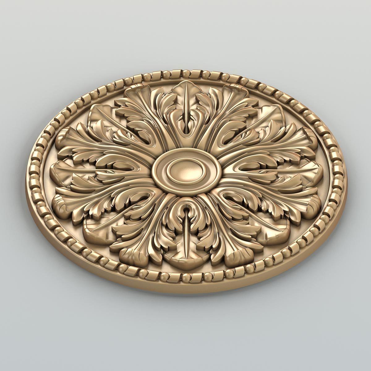 Round rosette 014 3D model_3