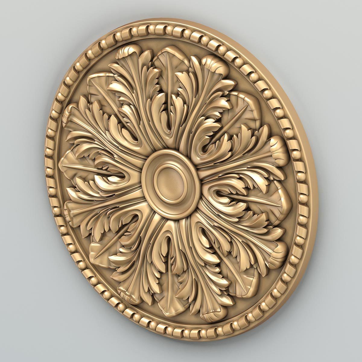 Round rosette 014 3D model_2