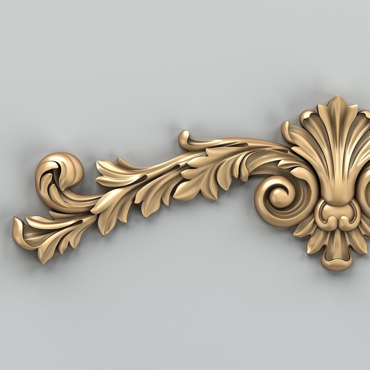 Carved decor horizontal 027 3D model_2