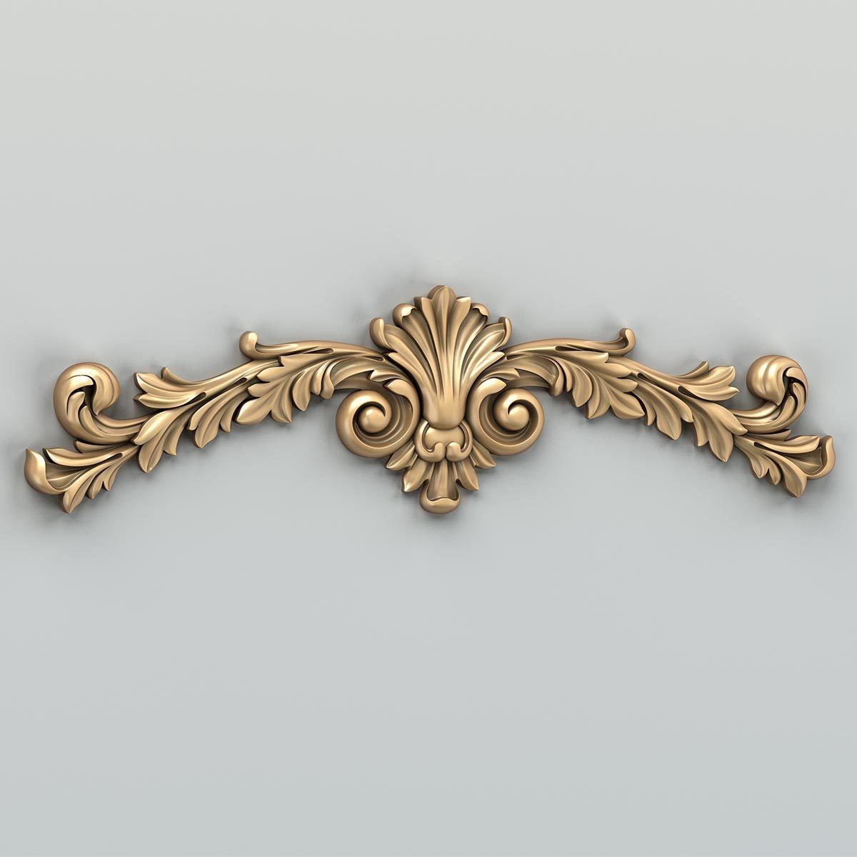 Carved decor horizontal 027 3D model_1