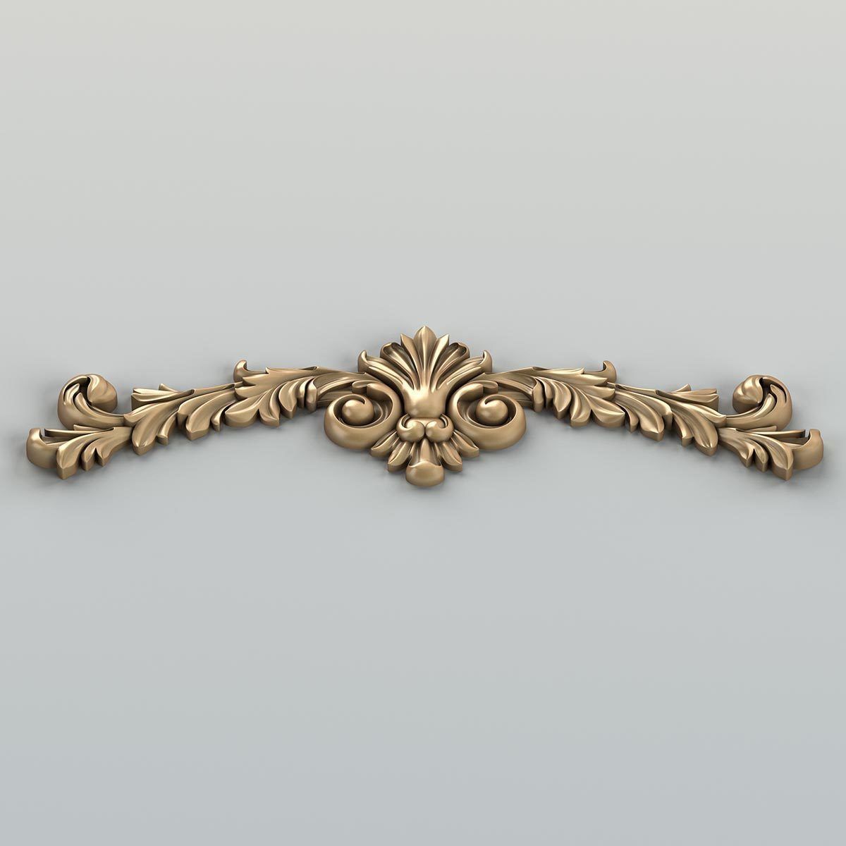 Carved decor horizontal 027 3D model_5