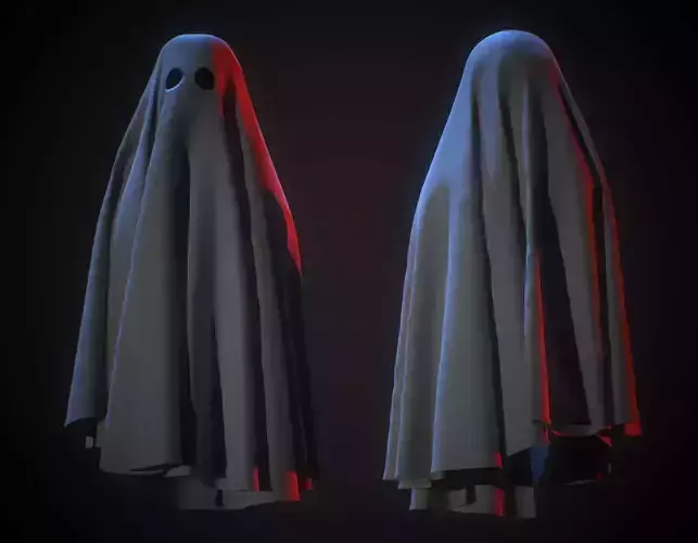 Ghost Cloth Low-poly 3D model
