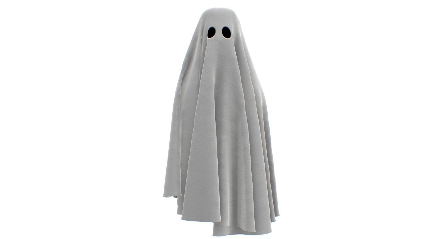 Ghost Cloth Low-poly 3D model_10