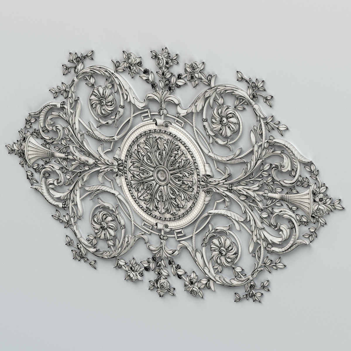 Carved decor central 017 3D model_8