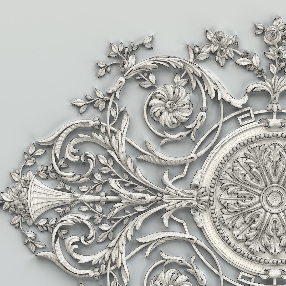Carved decor central 017 3D model_6