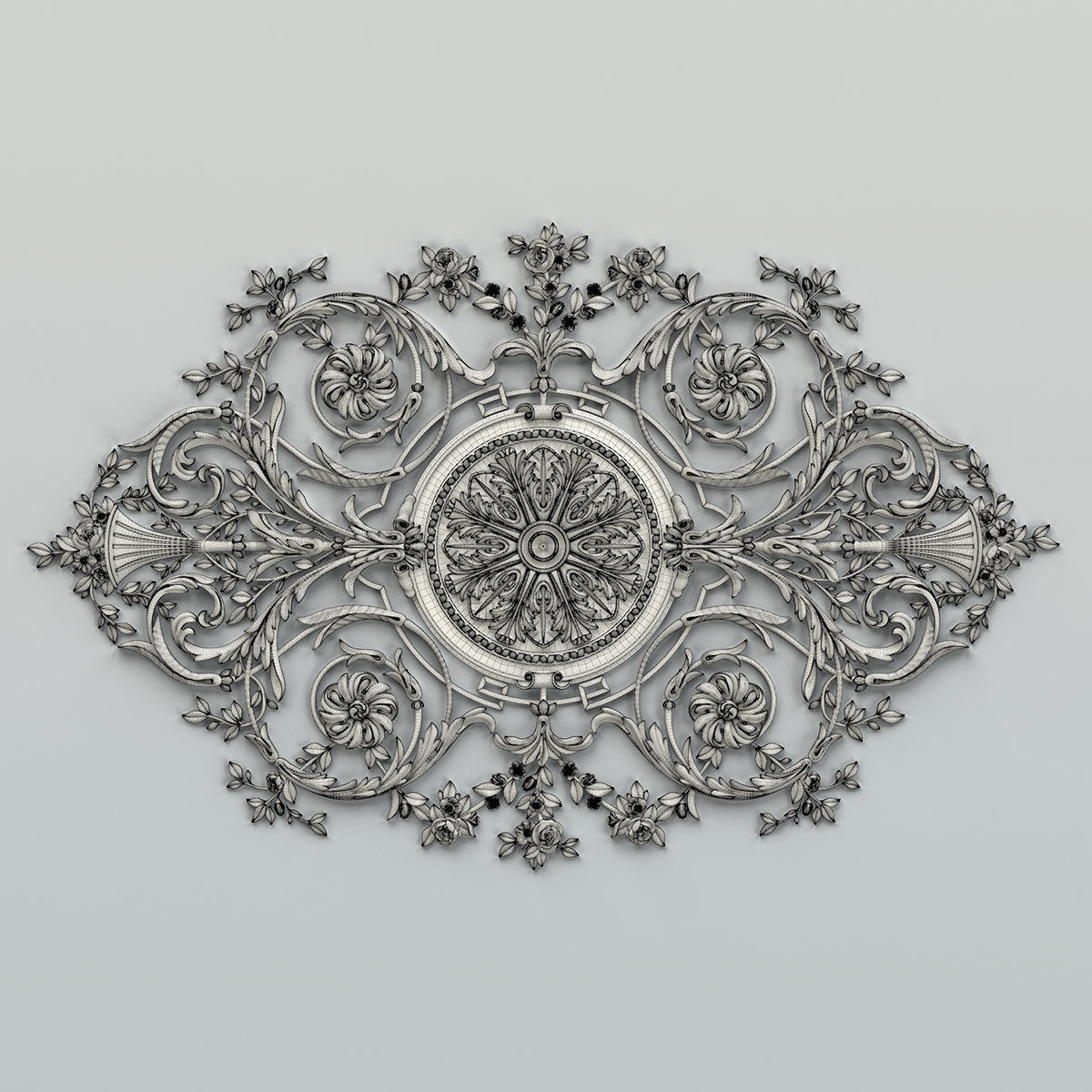 Carved decor central 017 3D model_7