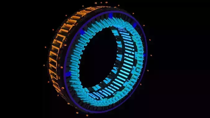 Teleport ring rotating 3D model