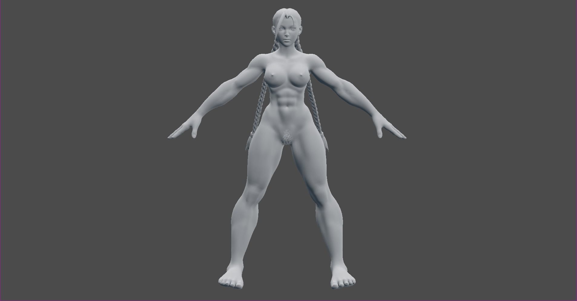 Nude Cammy Low-poly 3D model_5