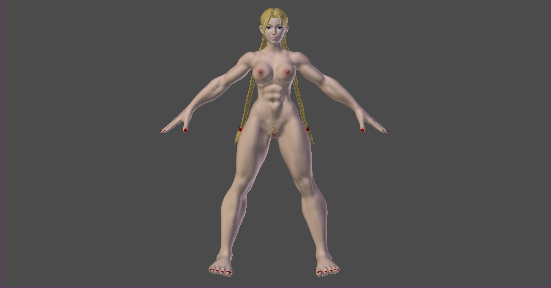 Nude Cammy Low-poly 3D model_7