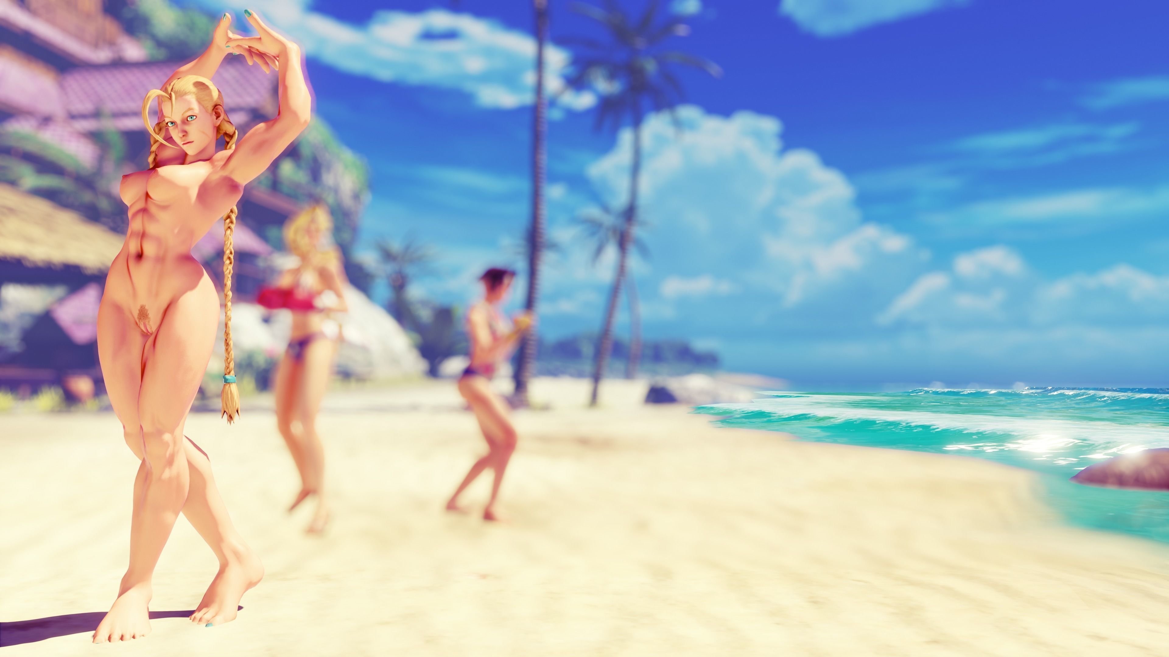 Nude Cammy Low-poly 3D model_1