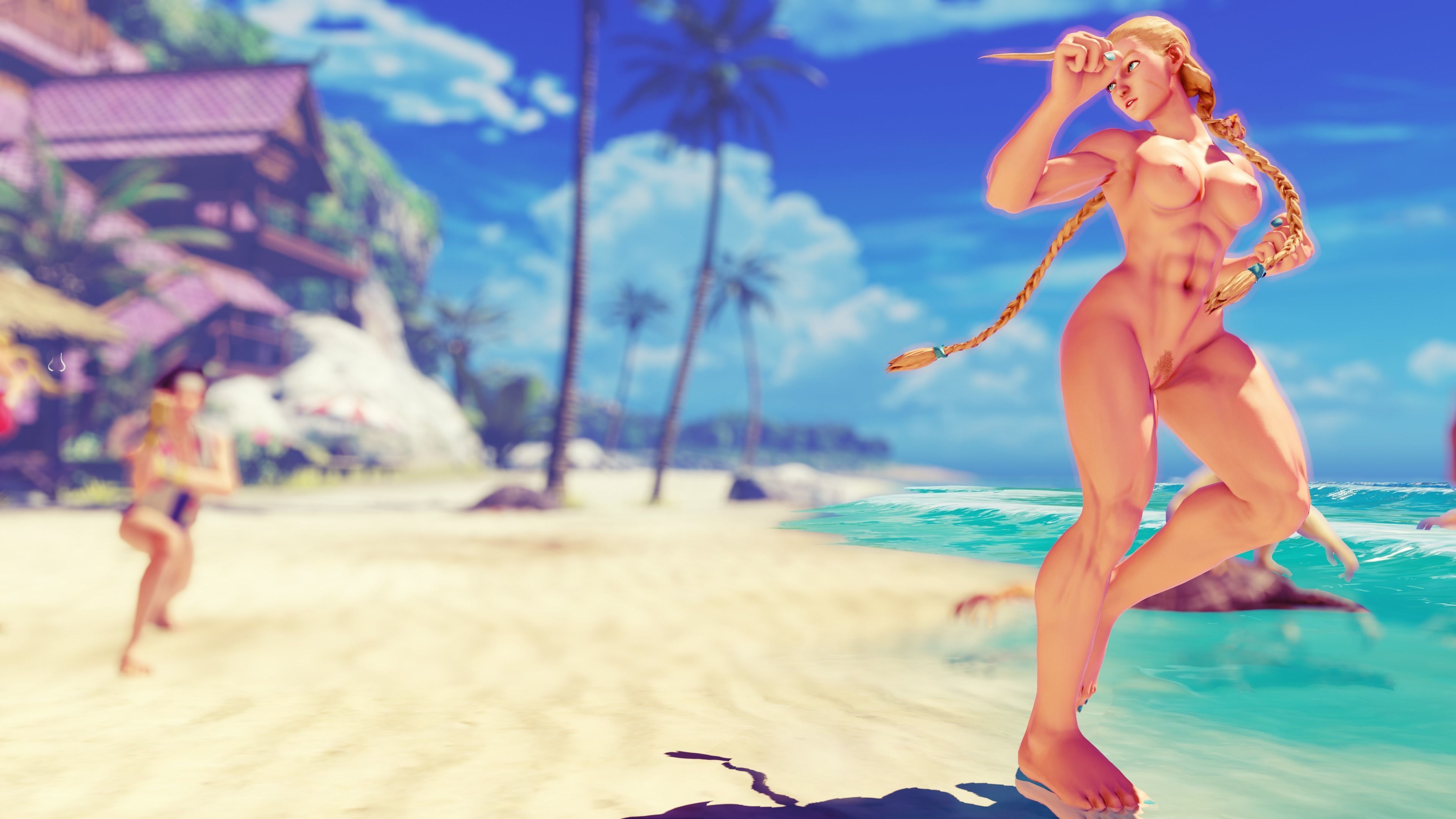 Nude Cammy Low-poly 3D model_2