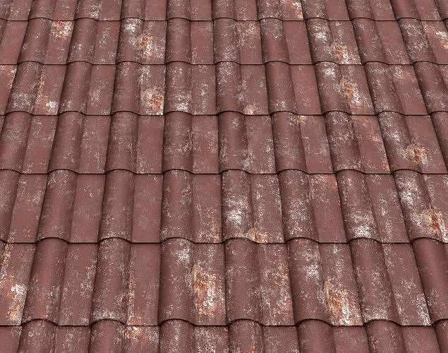 Burgundy  Rusty  Roof Tiling material Seamless Texture