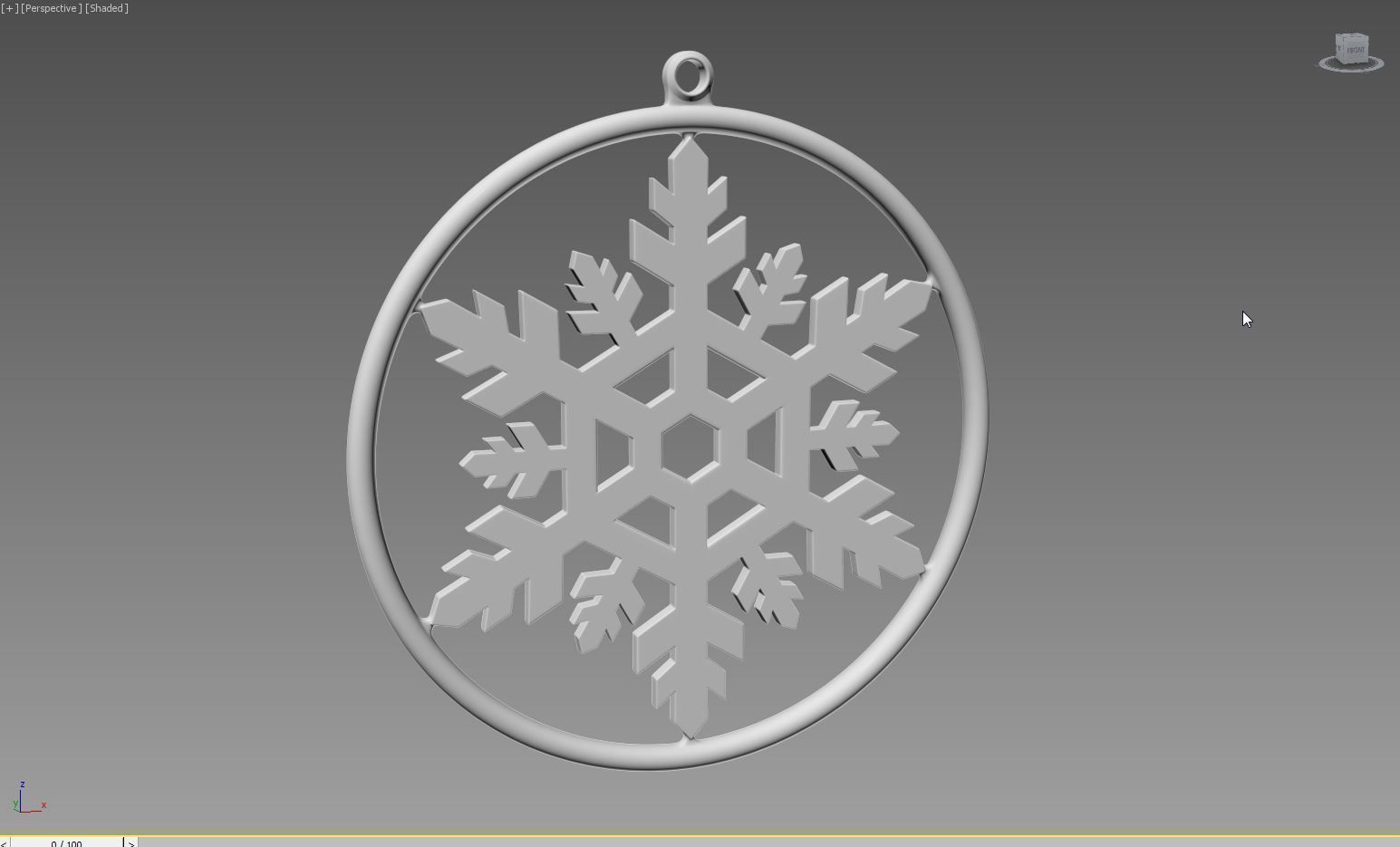SnowFlake ornament 3D print model_1