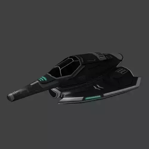 Black Sci-fi Spaceship