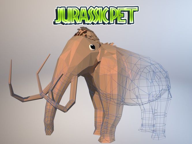 Mammoth Low-poly 3D model