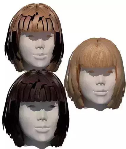  3D Golden Brown Black Hair