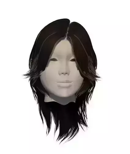 3D Hair Cut- Girl Games Low-poly 3D model