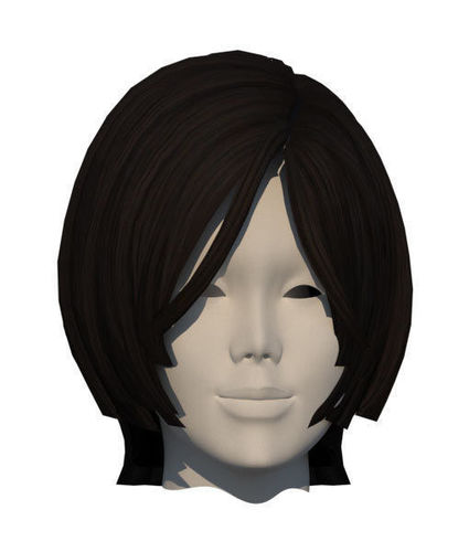  3d smooth and silky hair Low-poly 3D model