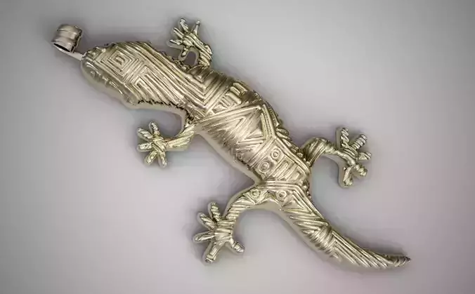 Lizard Necklace 3D print model