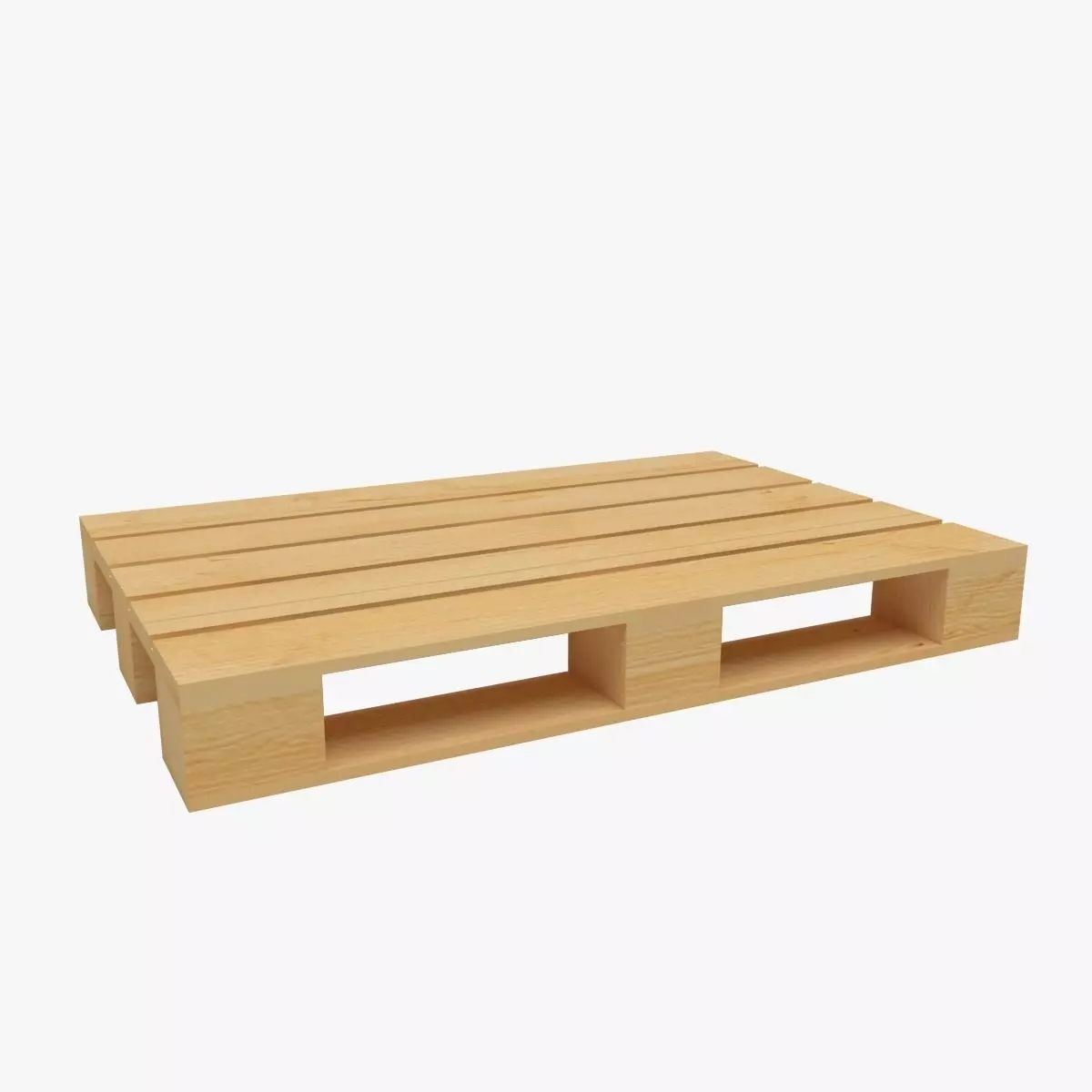 Pallet EUR 3D model_0