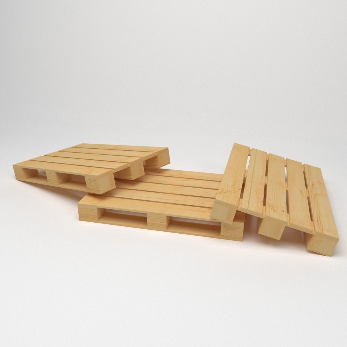 Pallet EUR 3D model_7