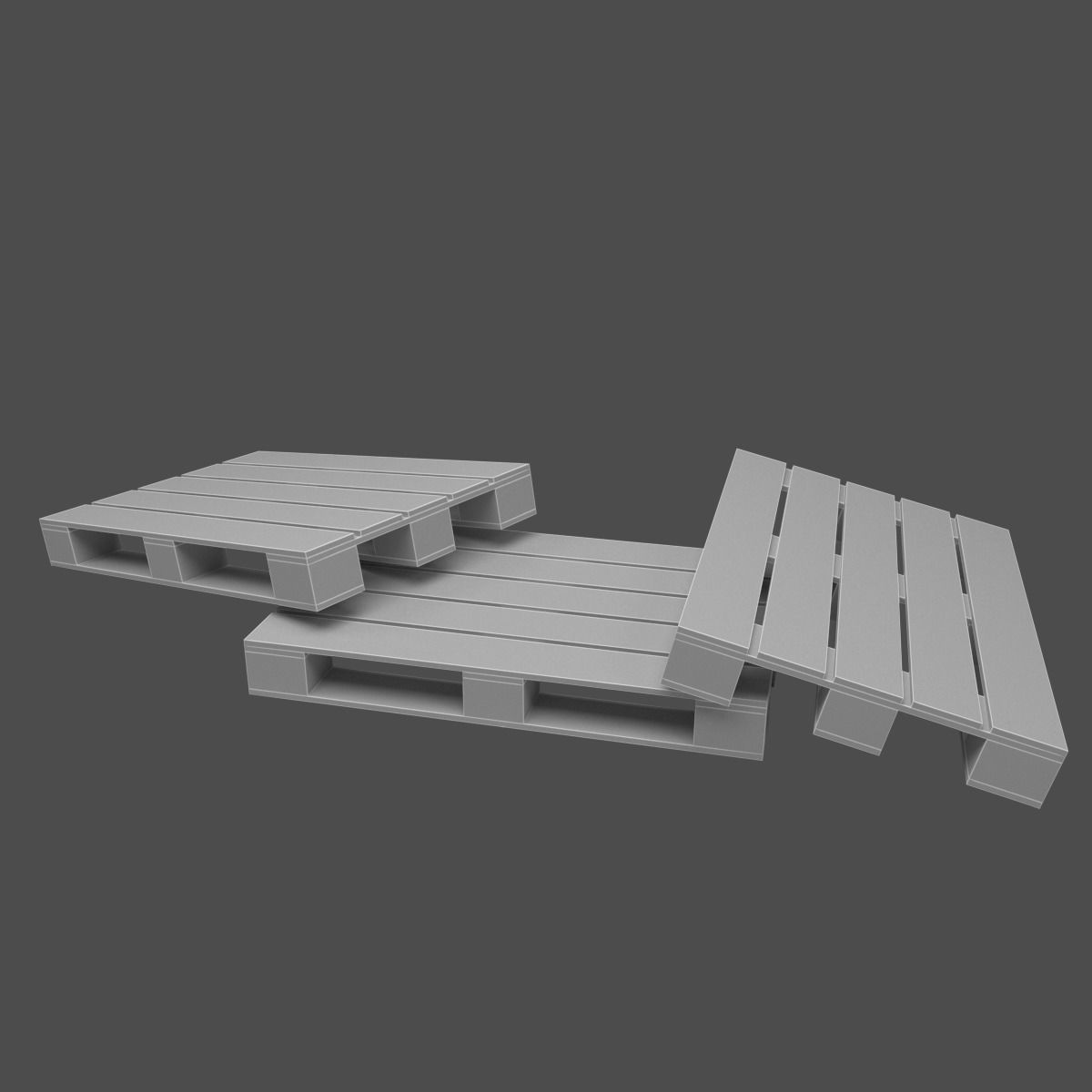 Pallet EUR 3D model_9