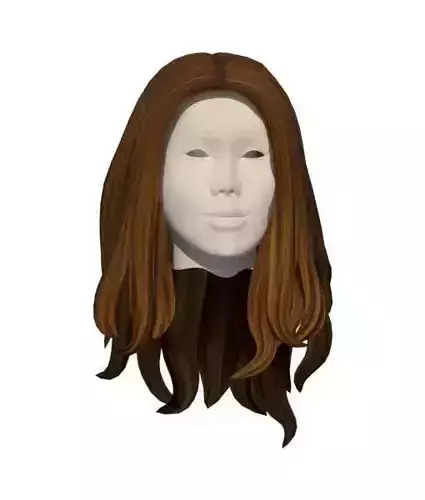 Low Poly Female Hair