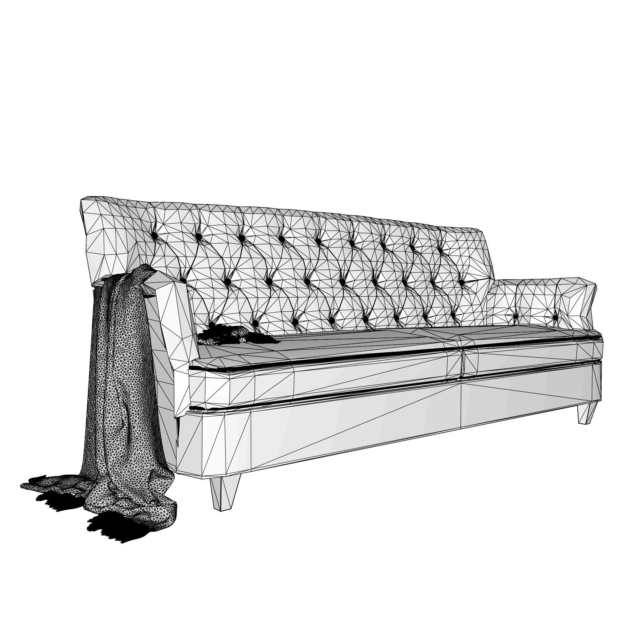 Classical Sofa 3D model_4