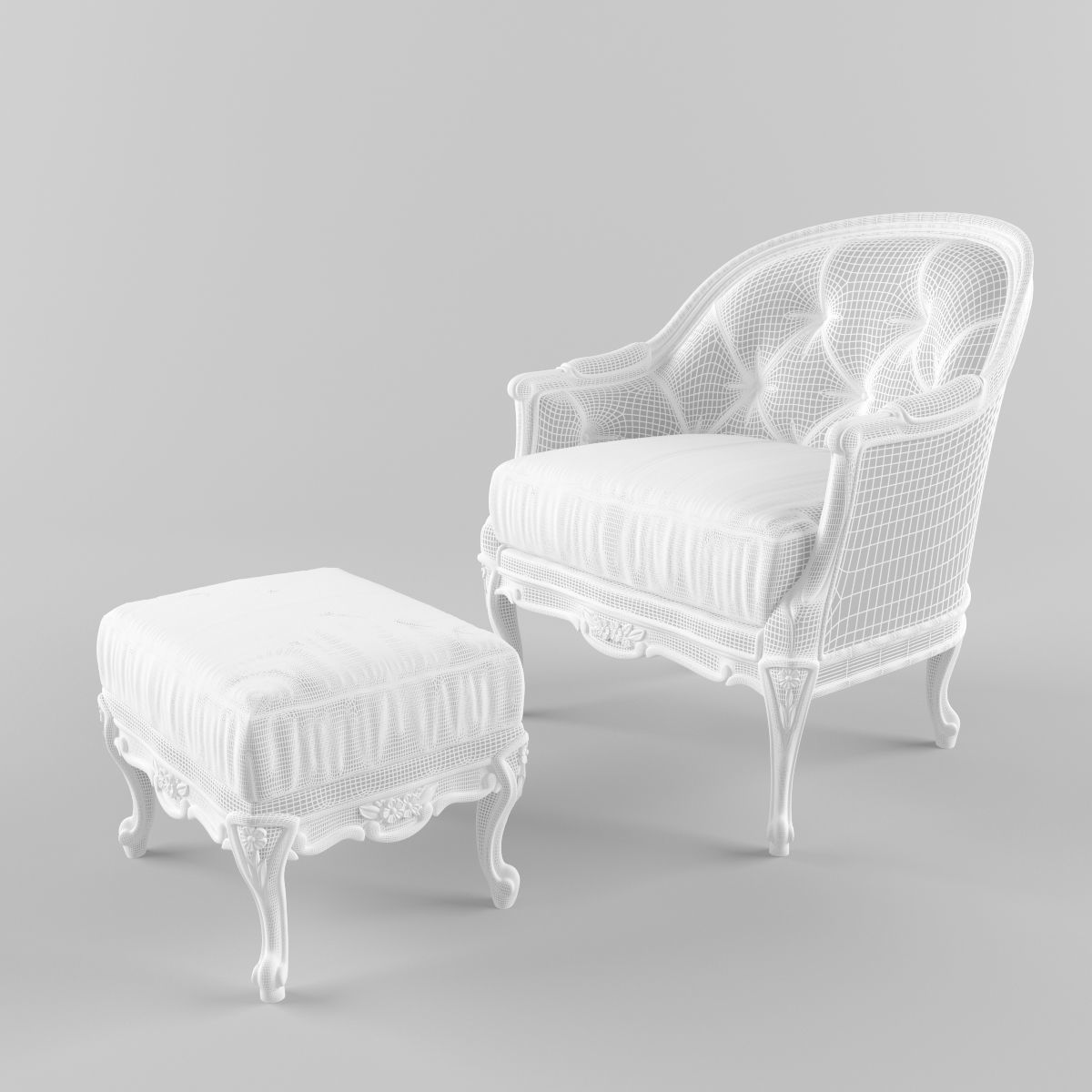 Mantellassi armchair 3D model_3