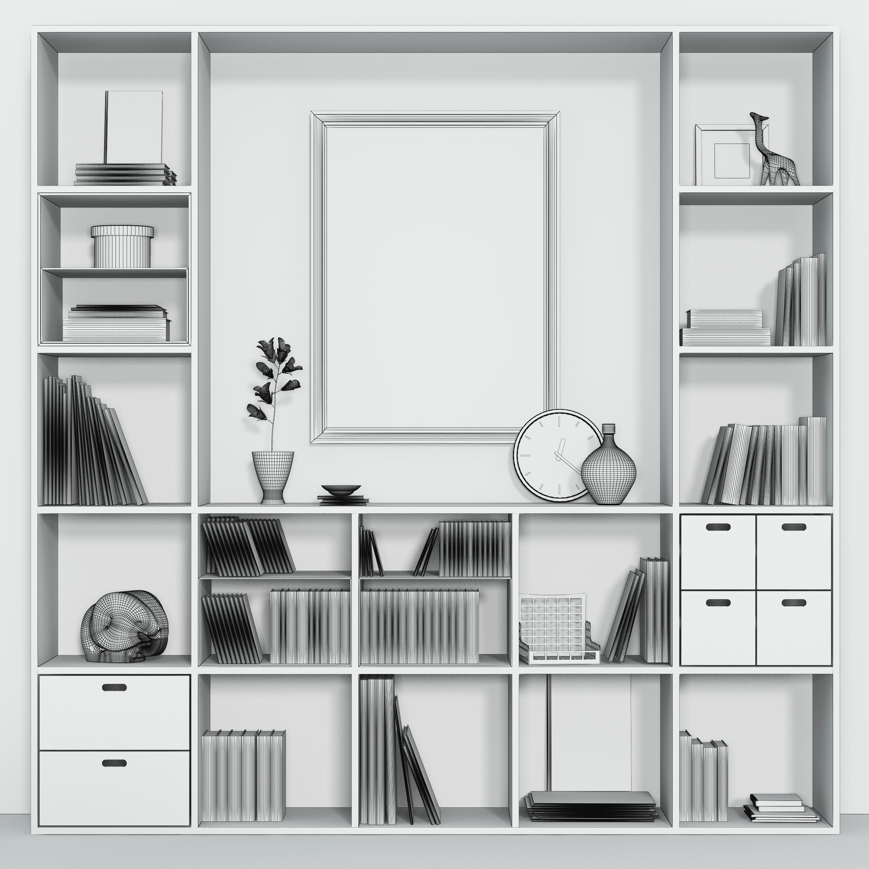 Office furniture 3D model_1